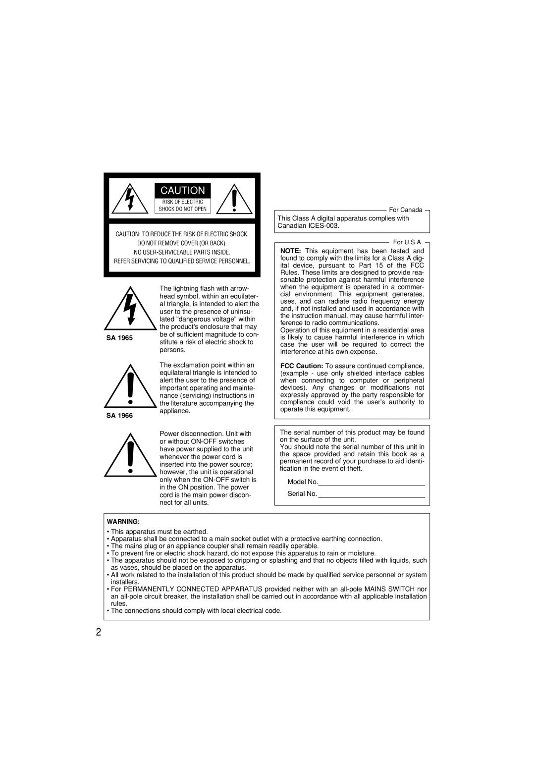 Panasonic WV-CP284, WV-CP280 operating instructions Persons 