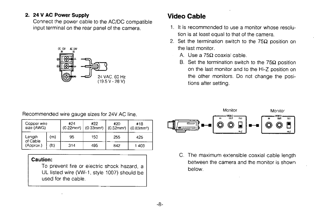 Panasonic WV-CPR650, WV-CPR654 manual 