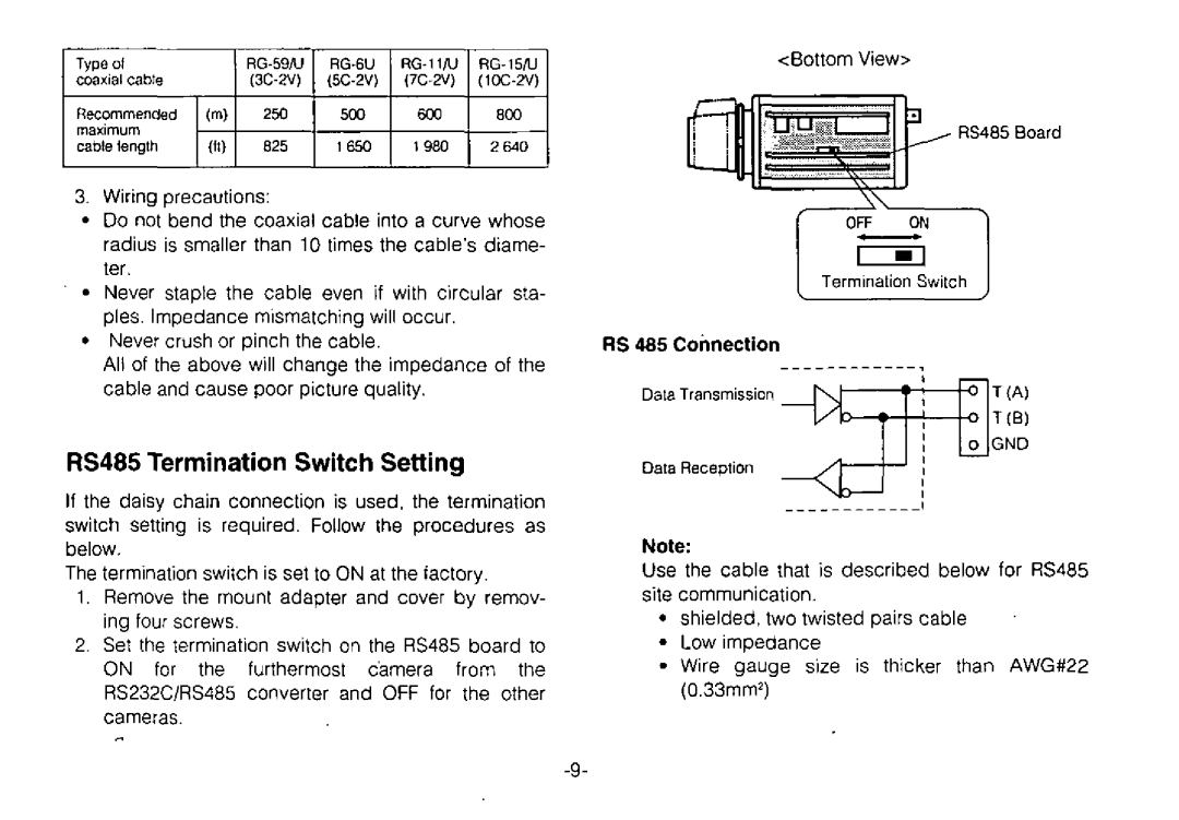 Panasonic WV-CPR654, WV-CPR650 manual 