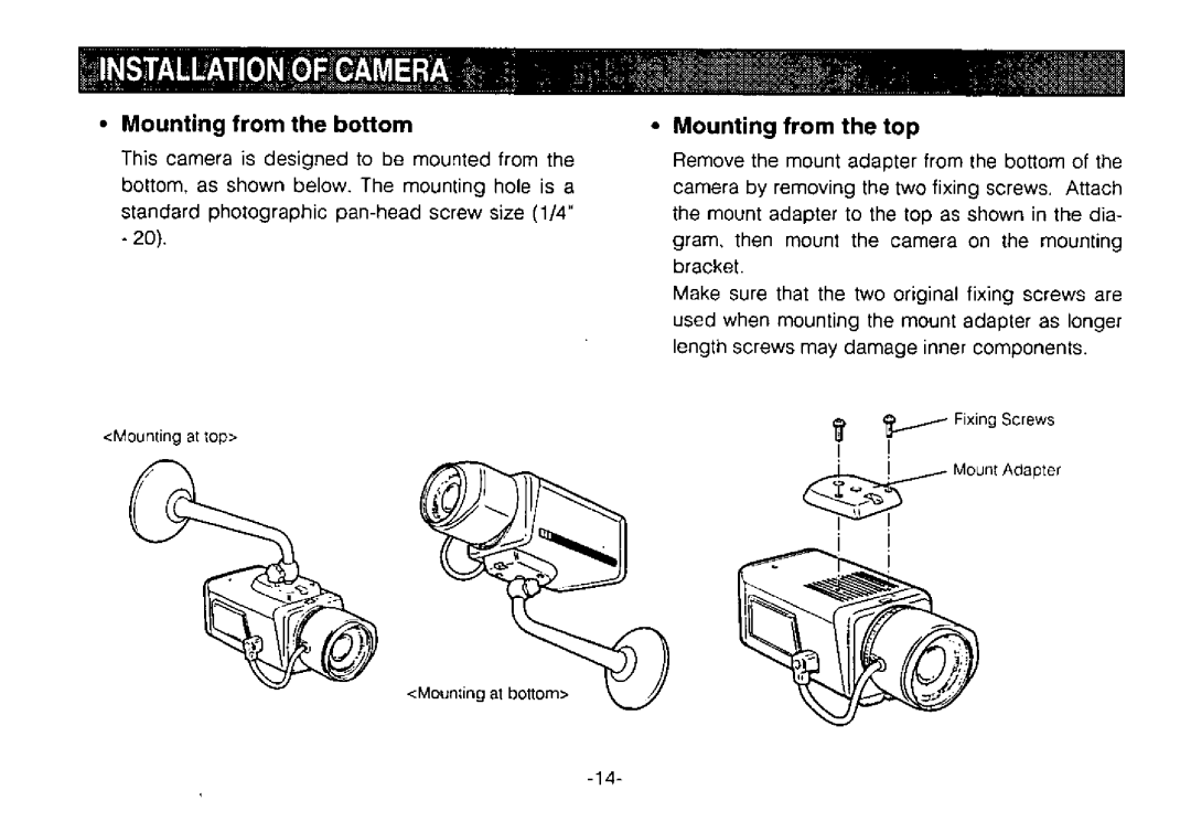 Panasonic WV-CPR650, WV-CPR654 manual 