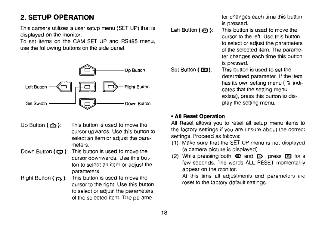 Panasonic WV-CPR650, WV-CPR654 manual 