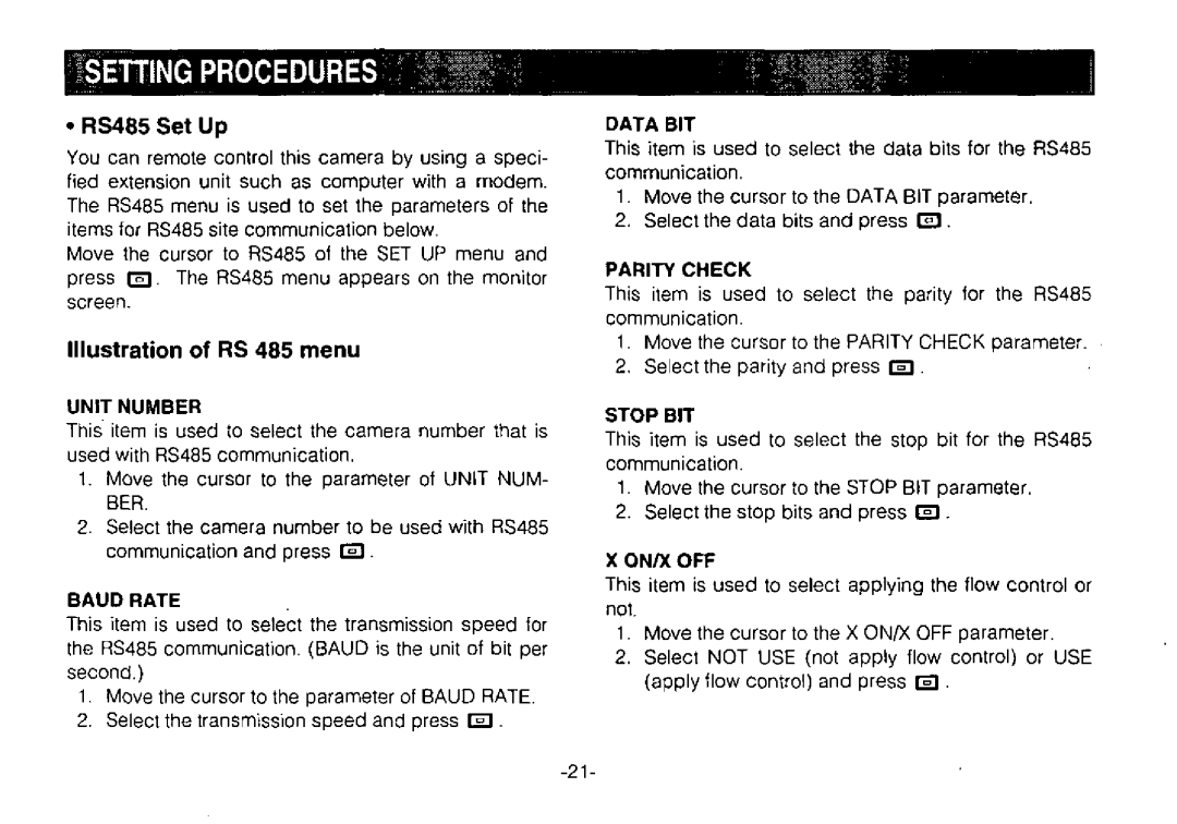 Panasonic WV-CPR654, WV-CPR650 manual 