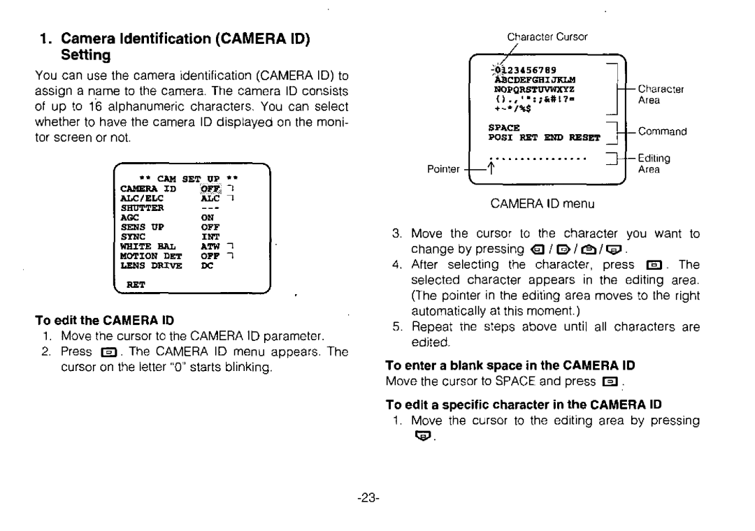 Panasonic WV-CPR654, WV-CPR650 manual 