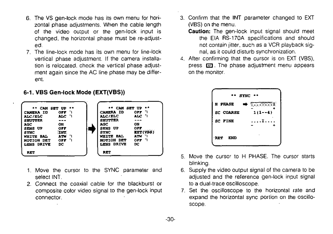 Panasonic WV-CPR650, WV-CPR654 manual 