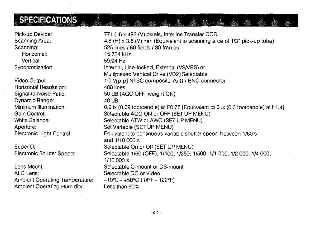 Panasonic WV-CPR654, WV-CPR650 manual 