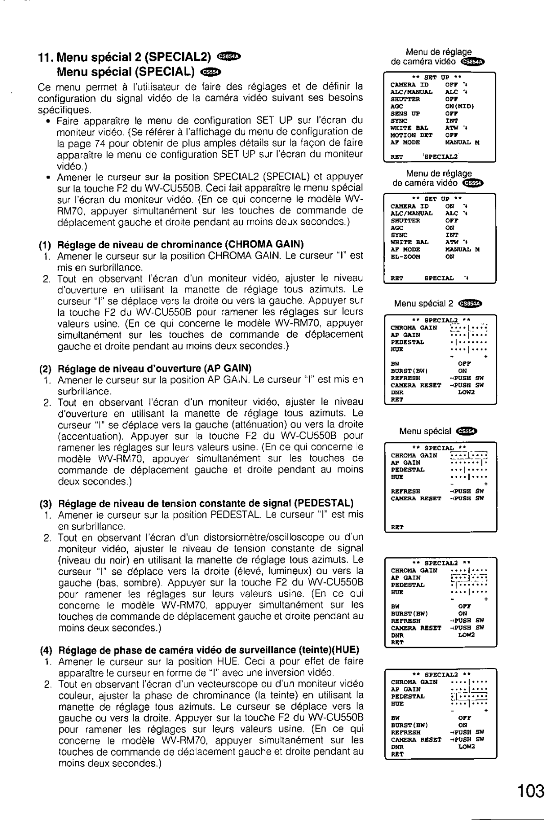 Panasonic WV-CS854A, WV-CS554 manual 