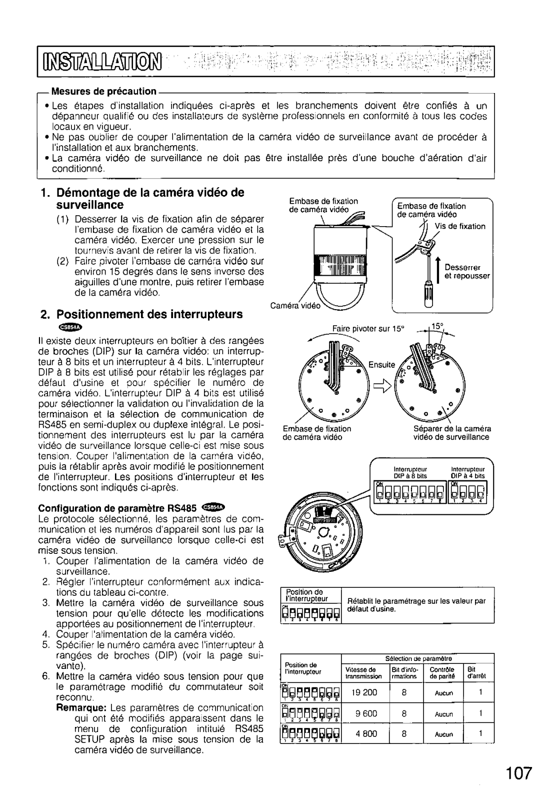 Panasonic WV-CS854A, WV-CS554 manual 