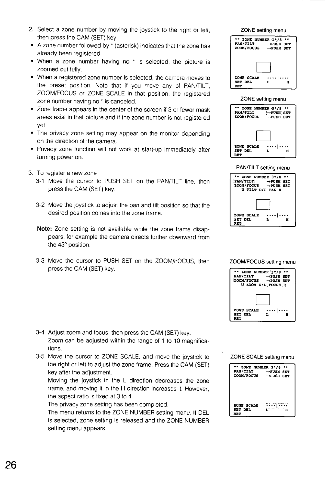 Panasonic WV-CS554, WV-CS854A manual 