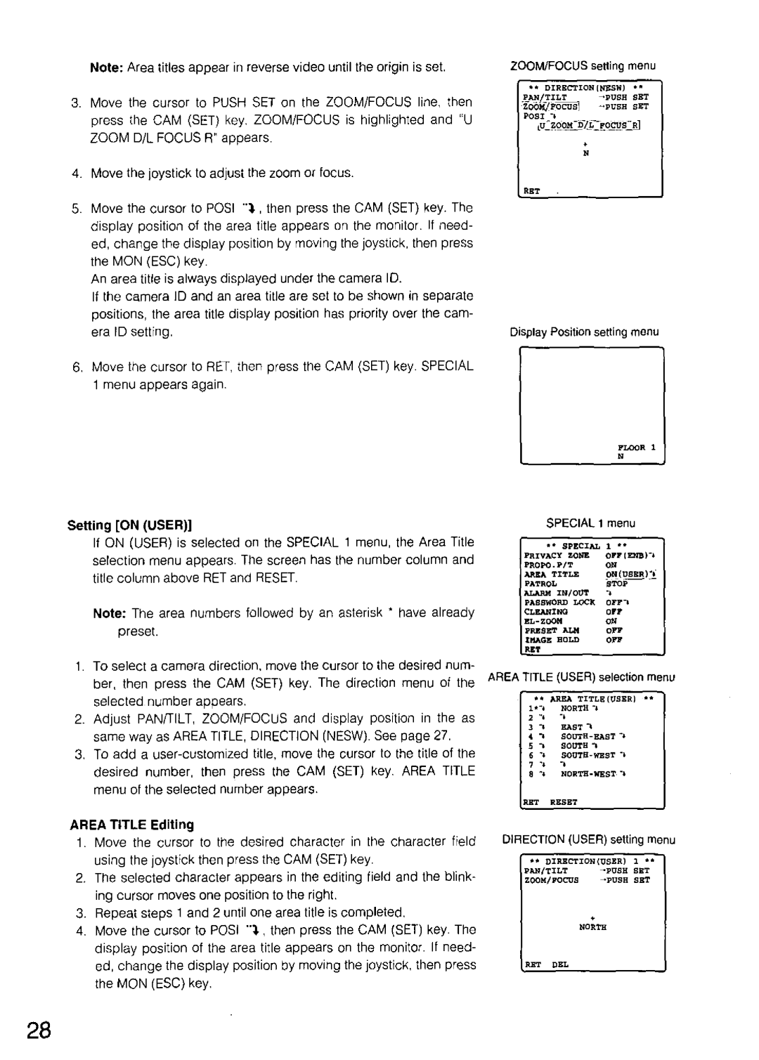 Panasonic WV-CS554, WV-CS854A manual 