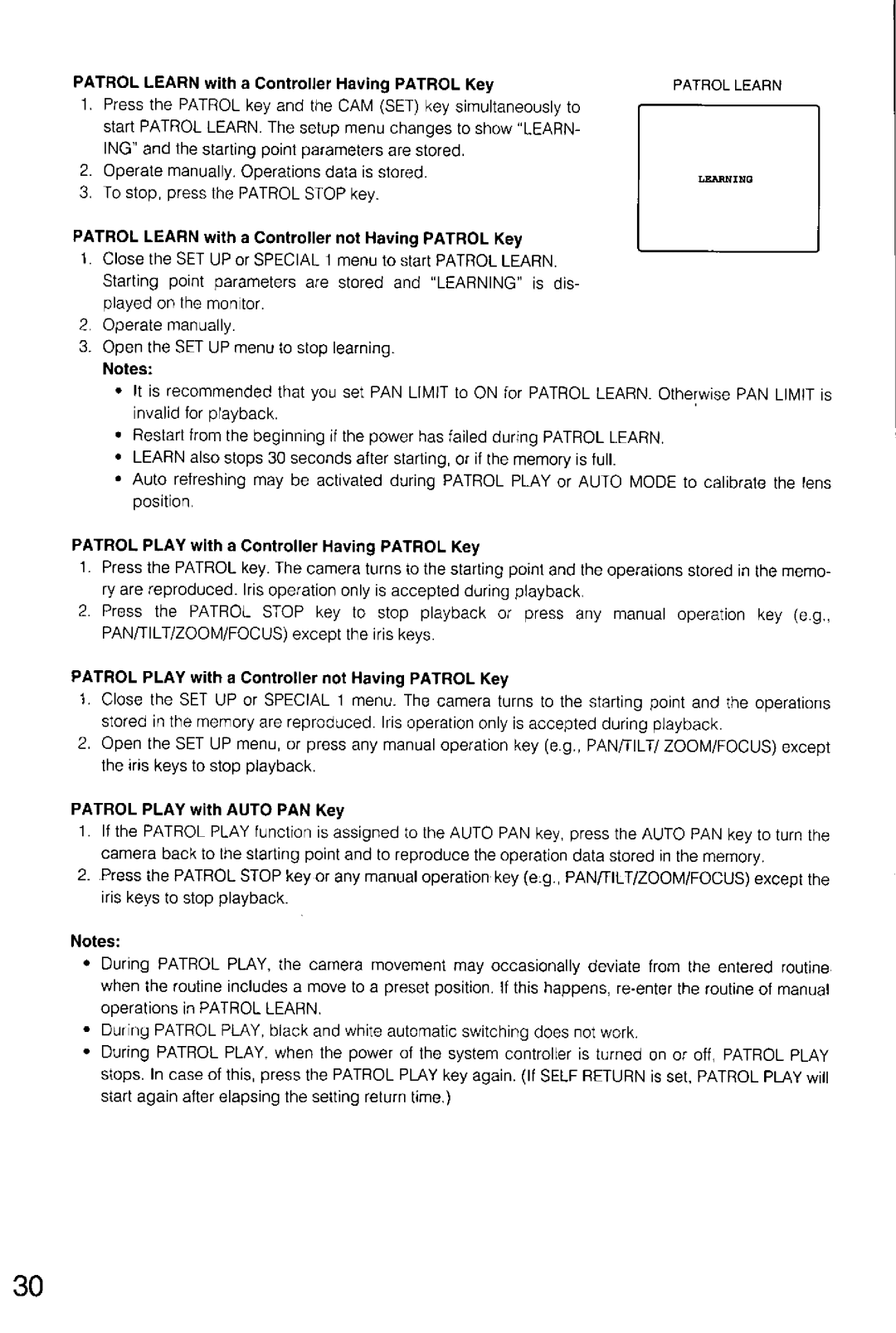 Panasonic WV-CS554, WV-CS854A manual 