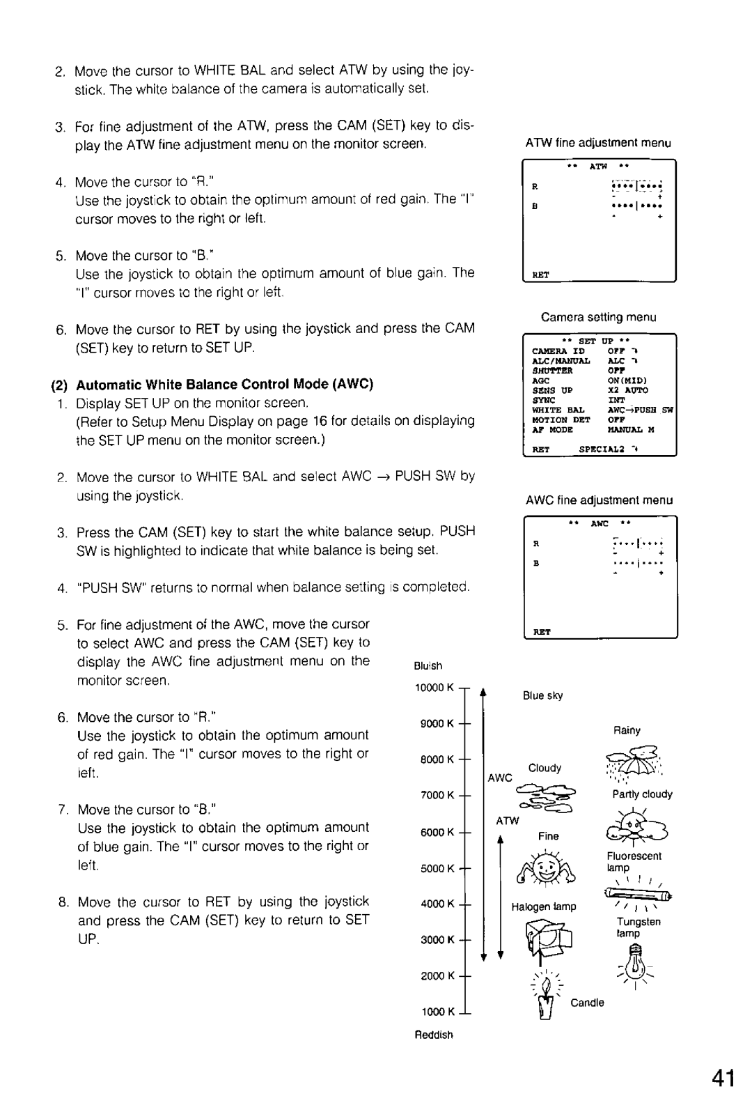 Panasonic WV-CS854A, WV-CS554 manual 