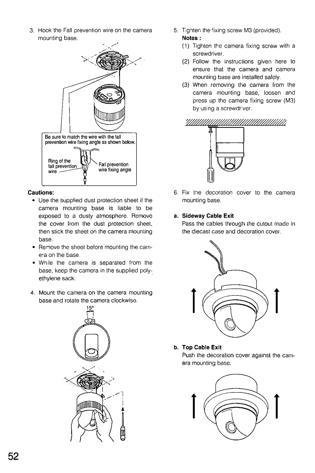 Panasonic WV-CS554, WV-CS854A manual 