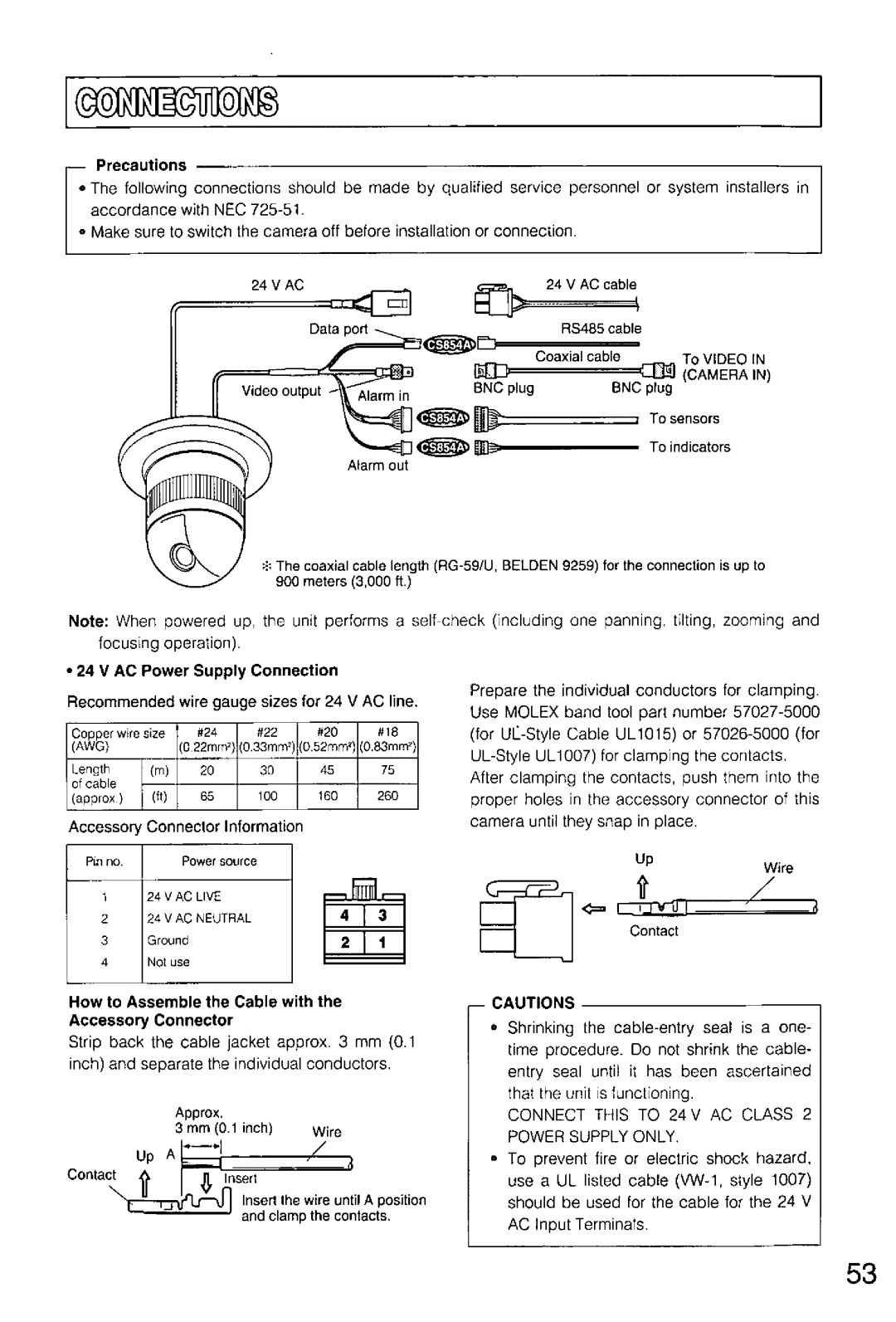 Panasonic WV-CS854A, WV-CS554 manual 