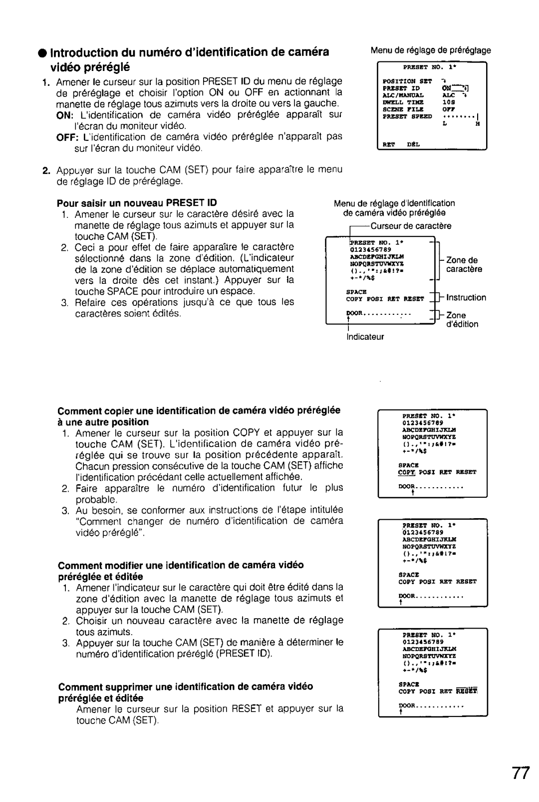 Panasonic WV-CS854A, WV-CS554 manual 