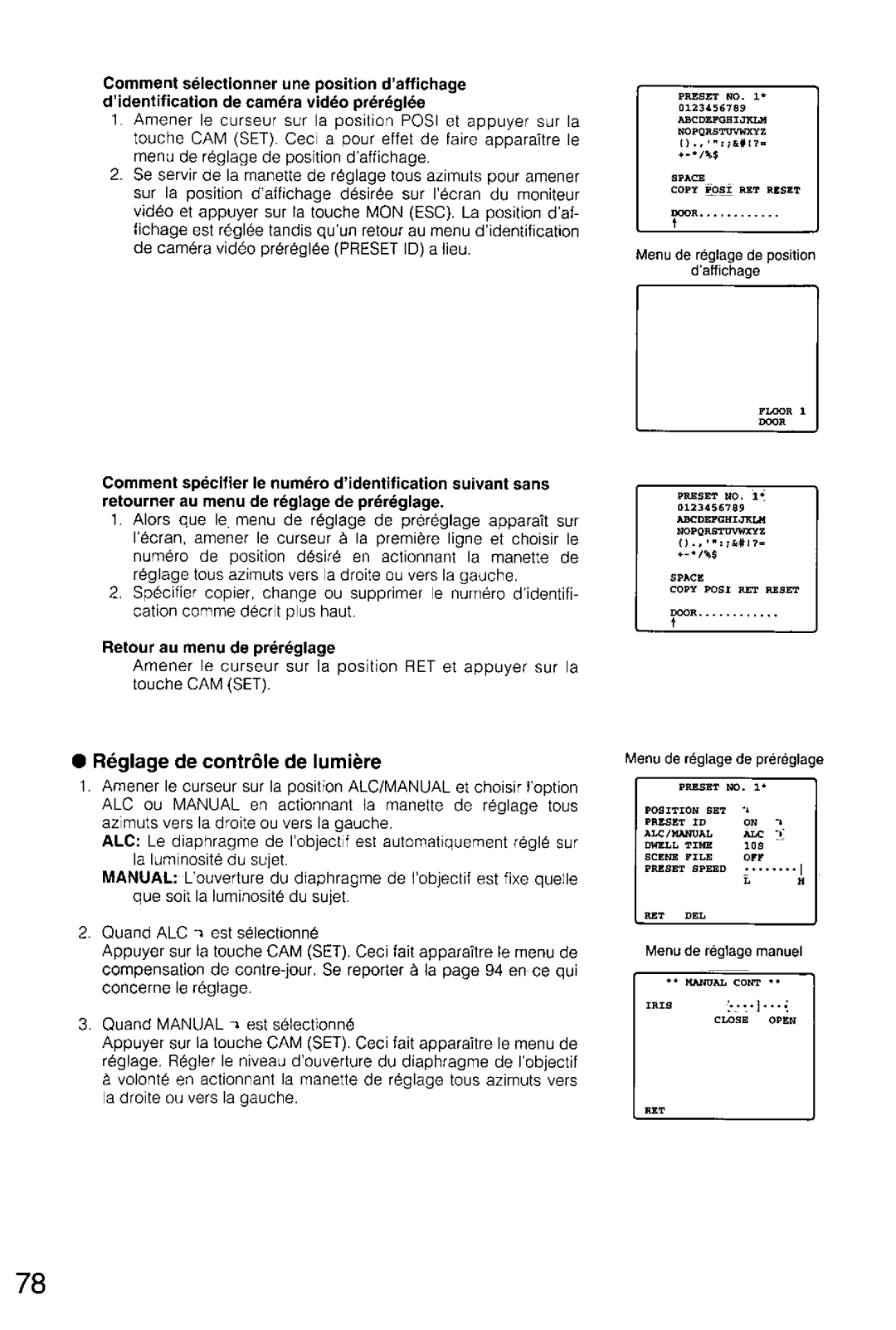 Panasonic WV-CS554, WV-CS854A manual 