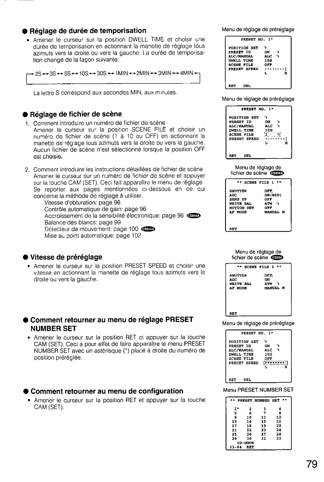 Panasonic WV-CS854A, WV-CS554 manual 