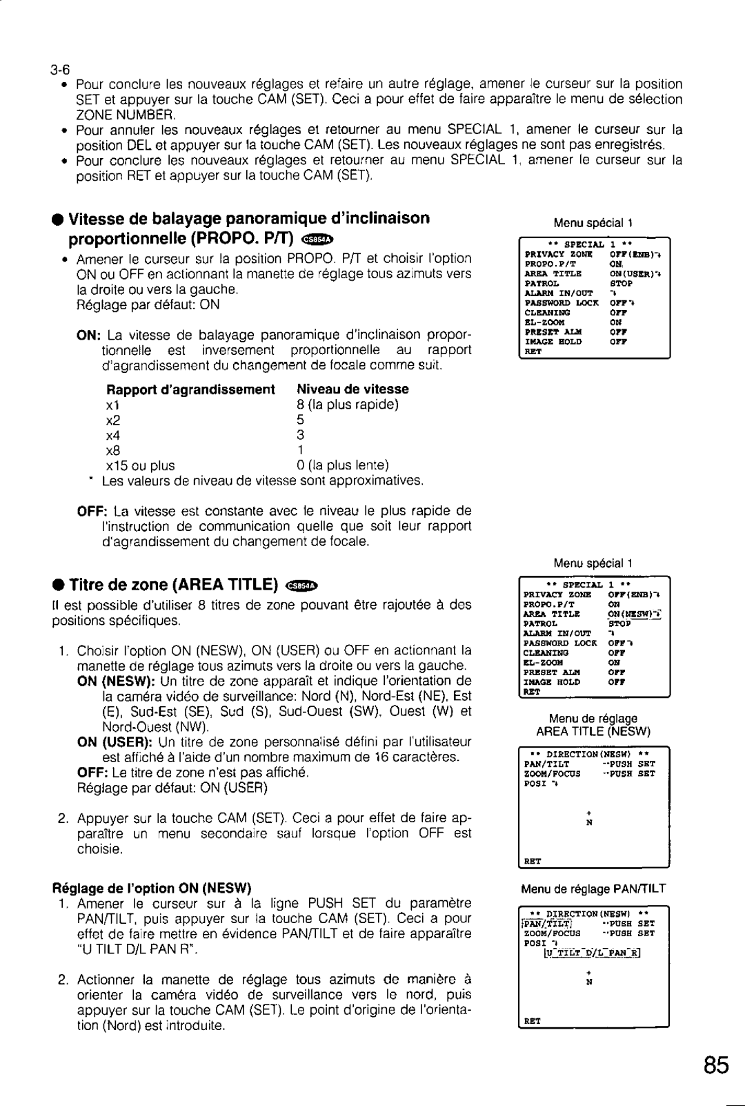 Panasonic WV-CS854A, WV-CS554 manual 