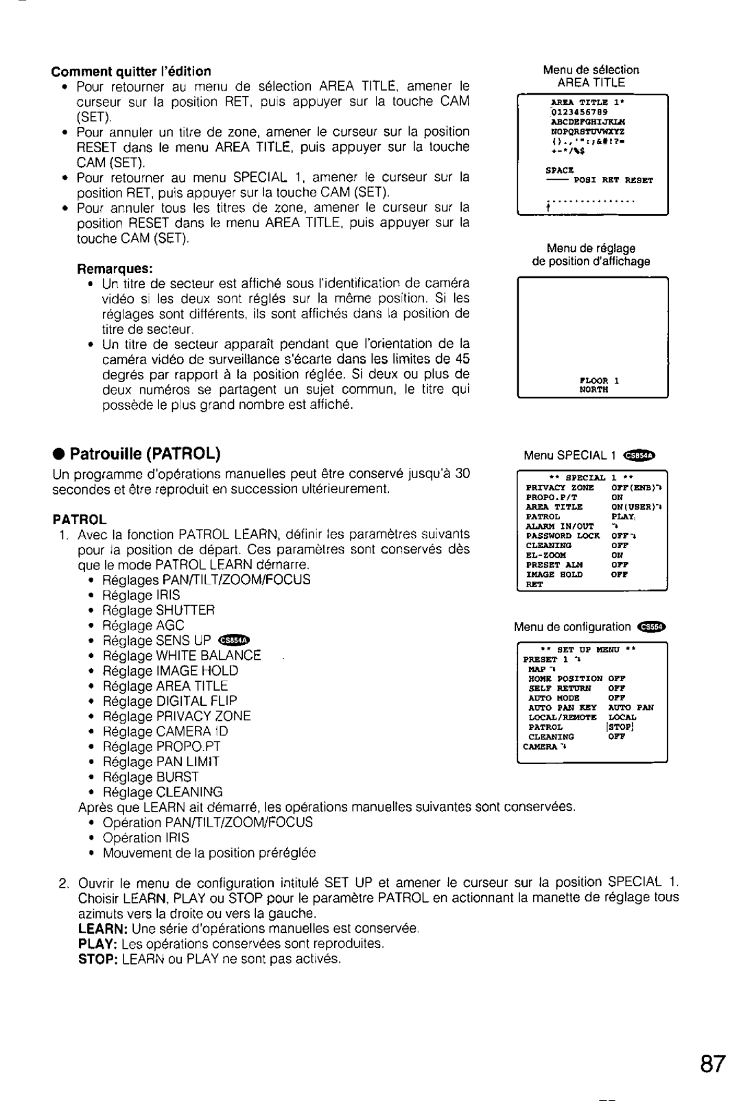 Panasonic WV-CS854A, WV-CS554 manual 