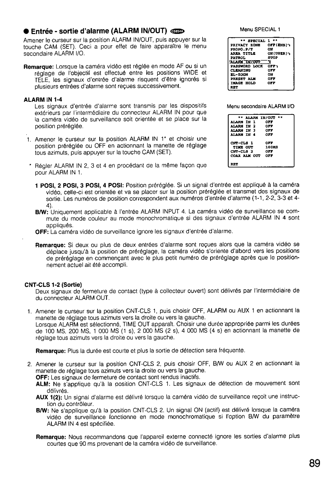 Panasonic WV-CS854A, WV-CS554 manual 