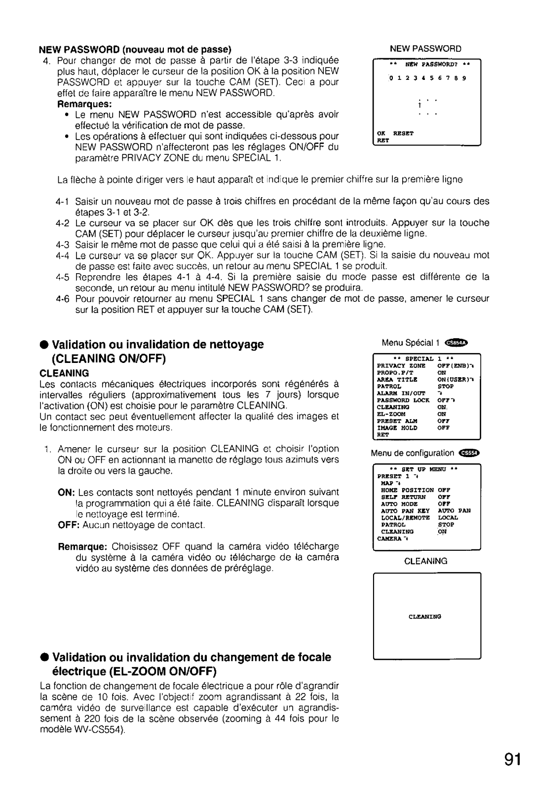 Panasonic WV-CS854A, WV-CS554 manual 