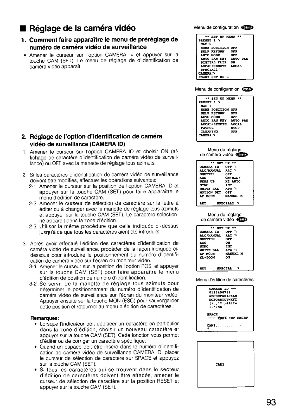 Panasonic WV-CS854A, WV-CS554 manual 