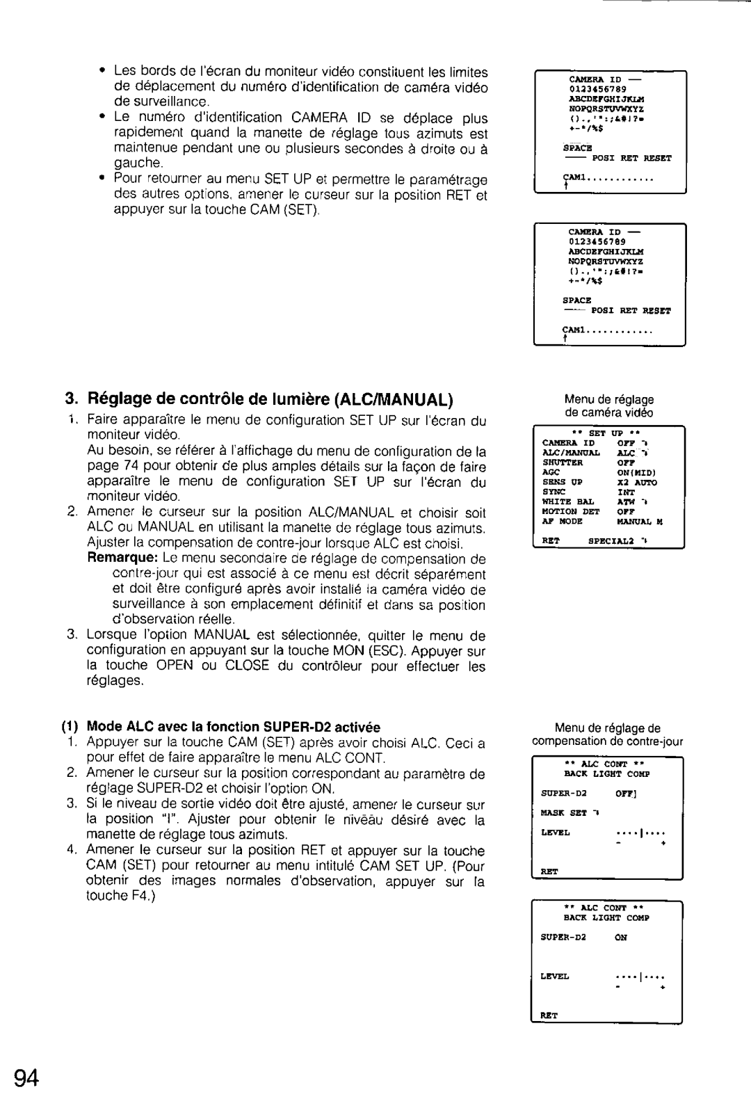 Panasonic WV-CS554, WV-CS854A manual 