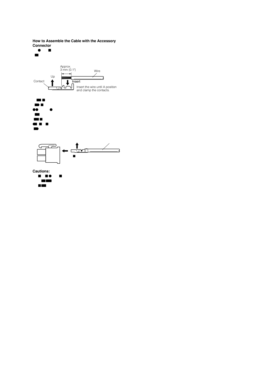 Panasonic WV-CS954 operating instructions How to Assemble the Cable with the Accessory Connector 