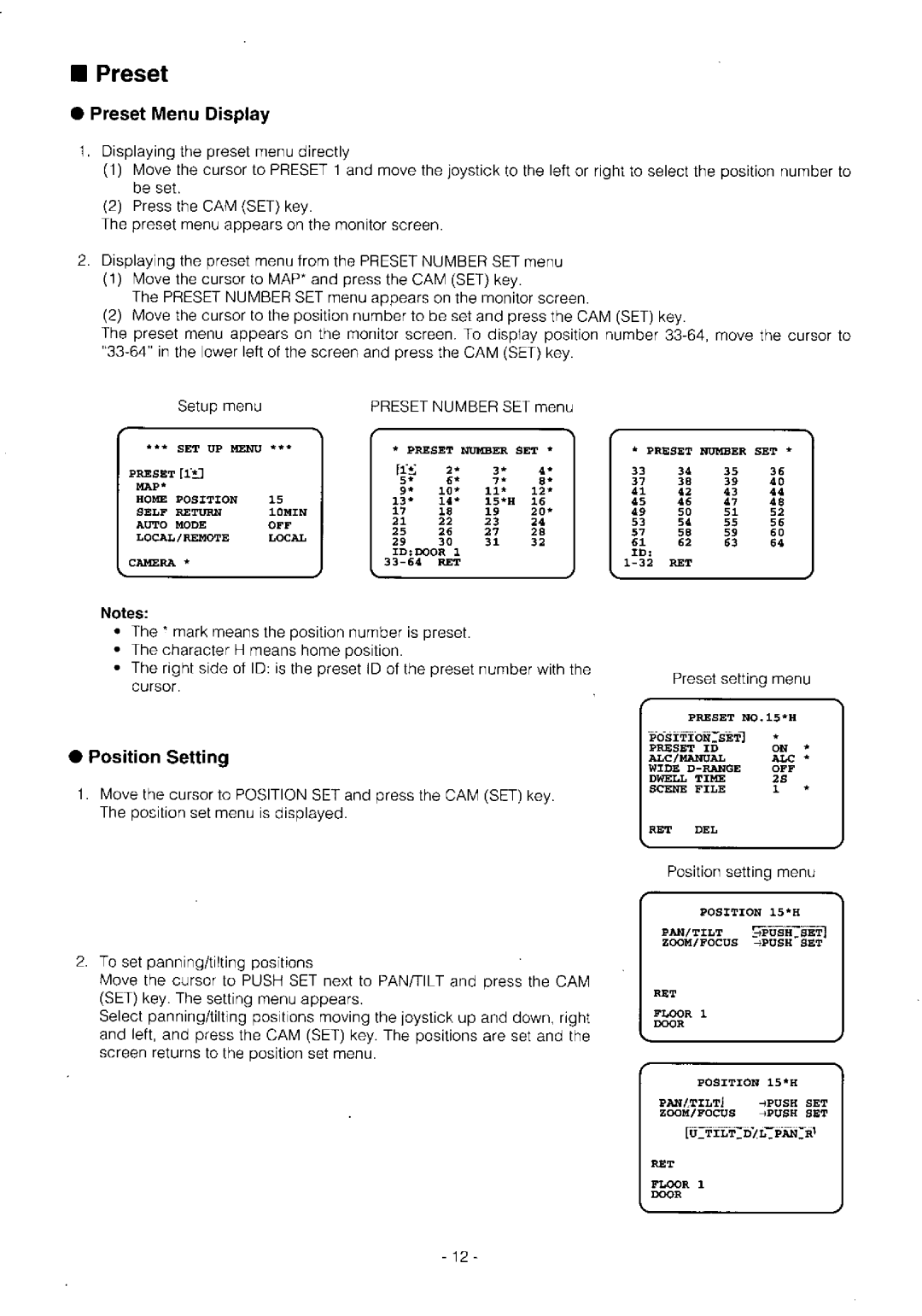 Panasonic WV-CS604A, WV-CST604, WV-CSR604, WV-BS504, WV-BST504 manual 