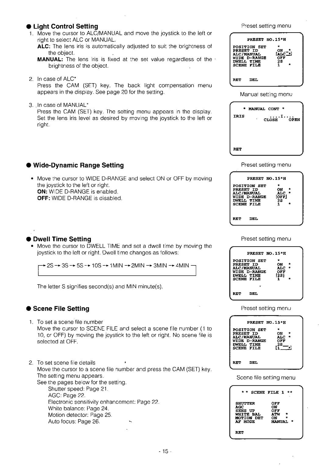 Panasonic WV-BS504, WV-CST604, WV-CSR604, WV-BST504, WV-CS604A manual 