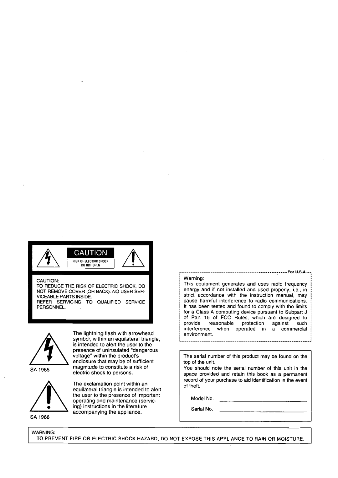 Panasonic WV-BS504, WV-CST604, WV-CSR604, WV-BST504, WV-CS604A manual 