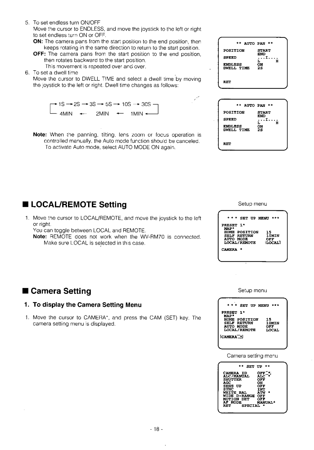 Panasonic WV-CST604, WV-CSR604, WV-BS504, WV-BST504, WV-CS604A manual 