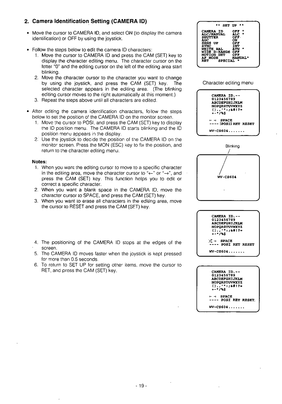 Panasonic WV-CSR604, WV-CST604, WV-BS504, WV-BST504, WV-CS604A manual 