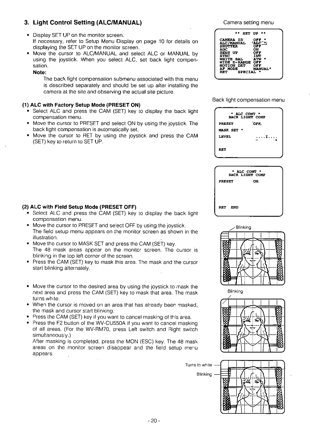 Panasonic WV-BS504, WV-CST604, WV-CSR604, WV-BST504, WV-CS604A manual 