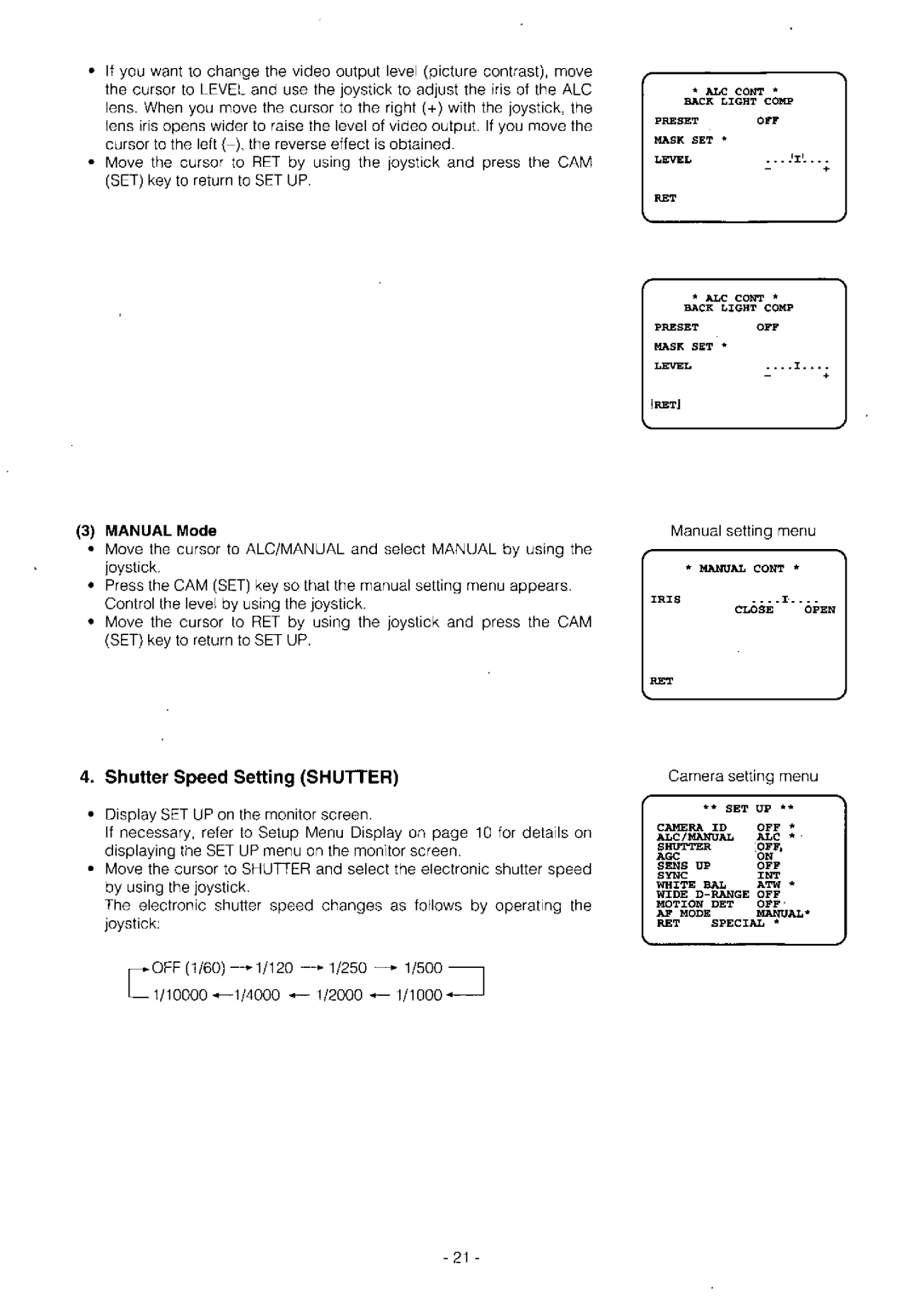 Panasonic WV-BST504, WV-CST604, WV-CSR604, WV-BS504, WV-CS604A manual 