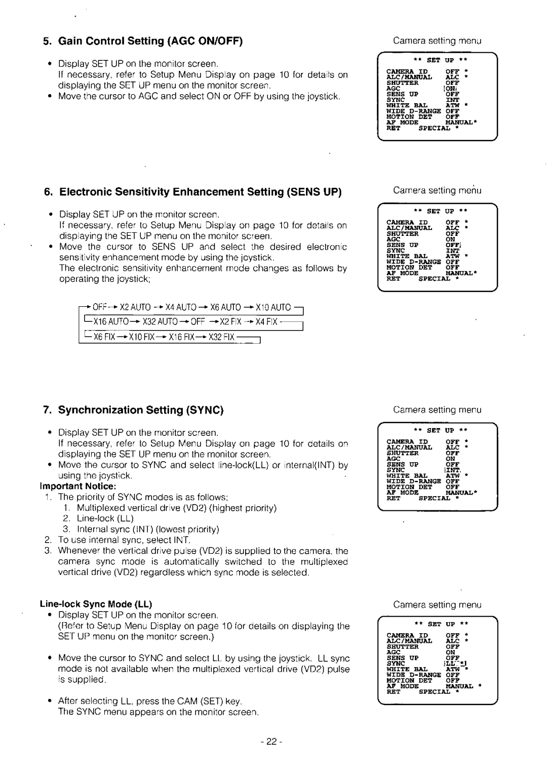 Panasonic WV-CS604A, WV-CST604, WV-CSR604, WV-BS504, WV-BST504 manual 