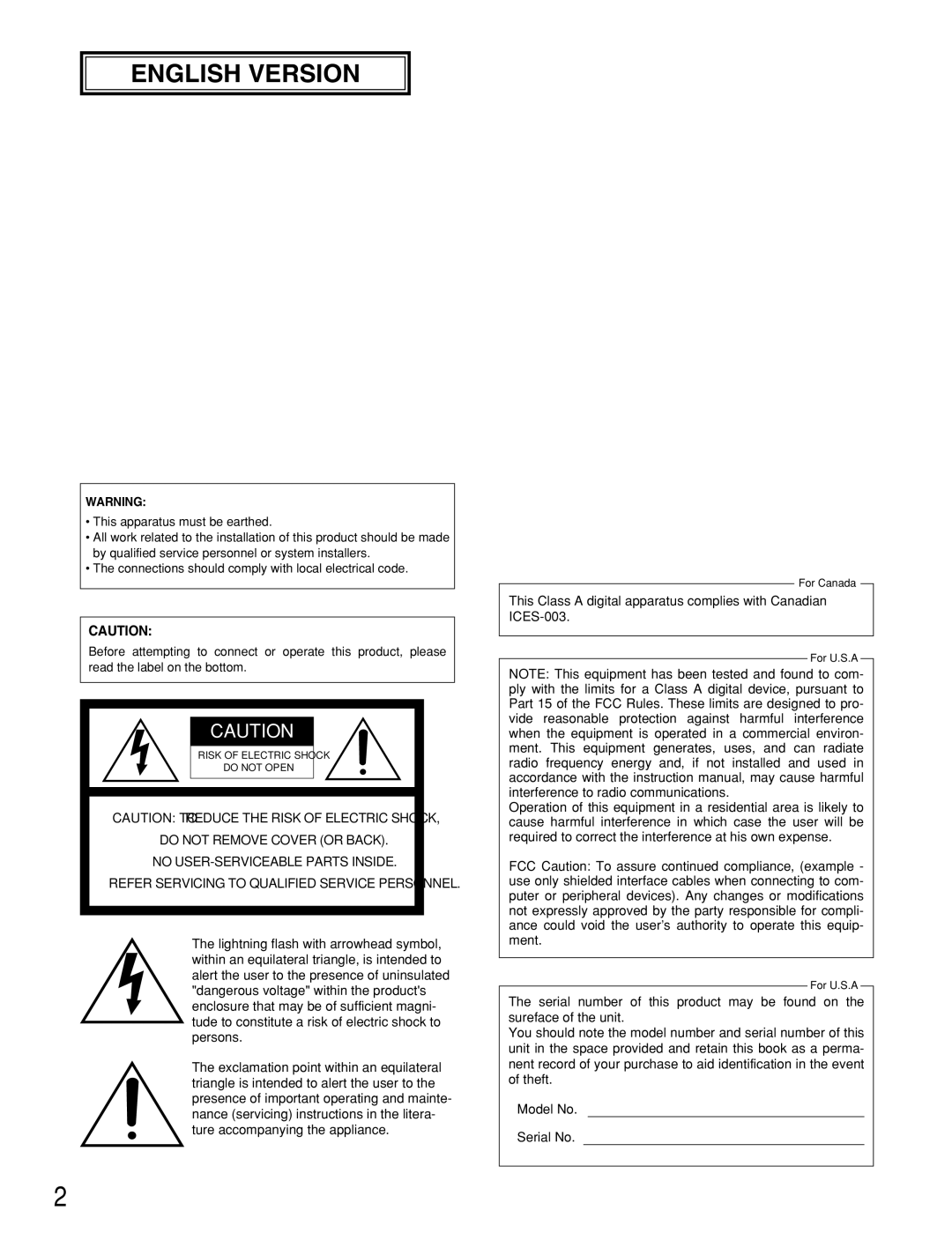 Panasonic WV-CW384 operating instructions English Version 