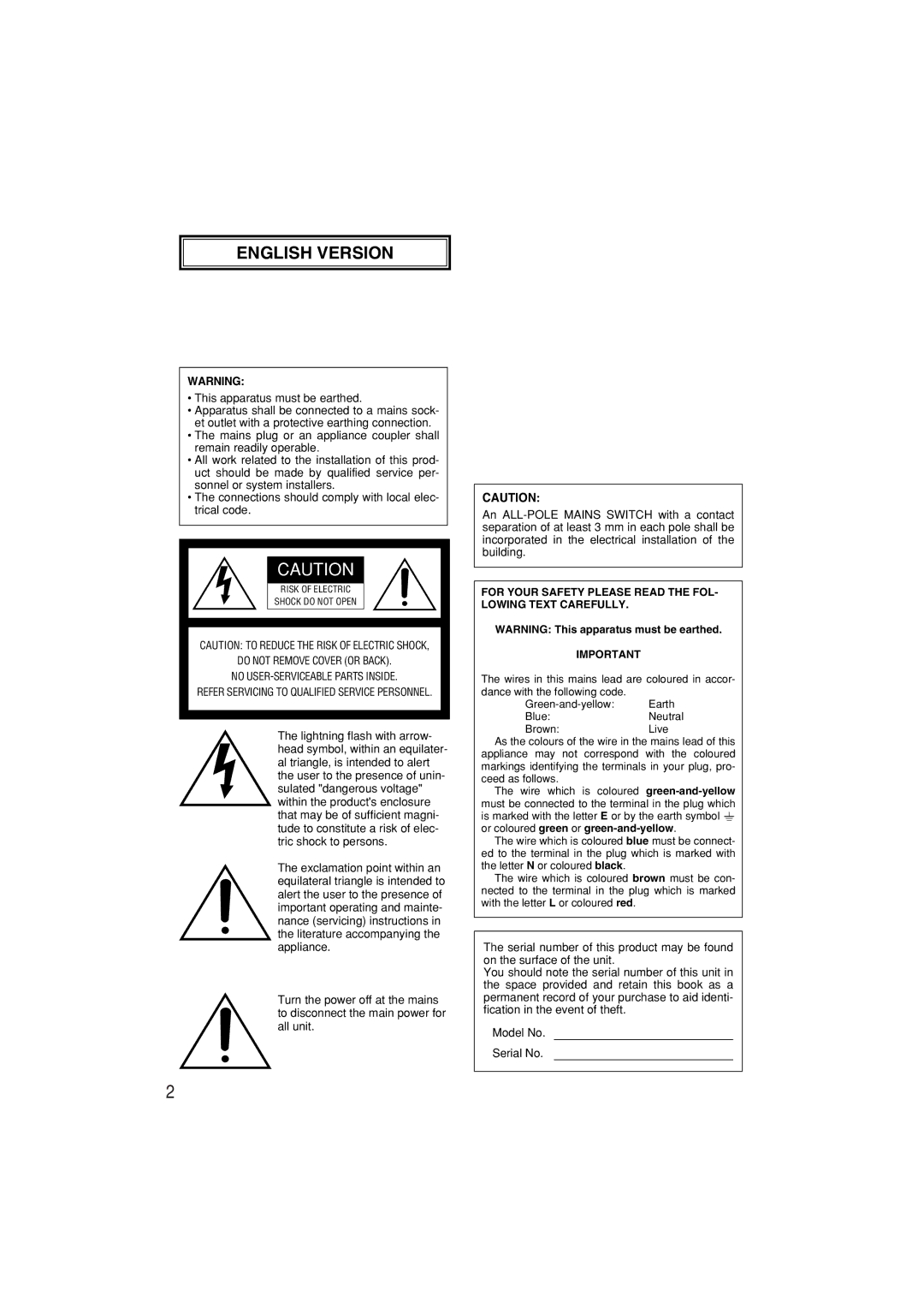 Panasonic WV-CW480S operating instructions English Version 