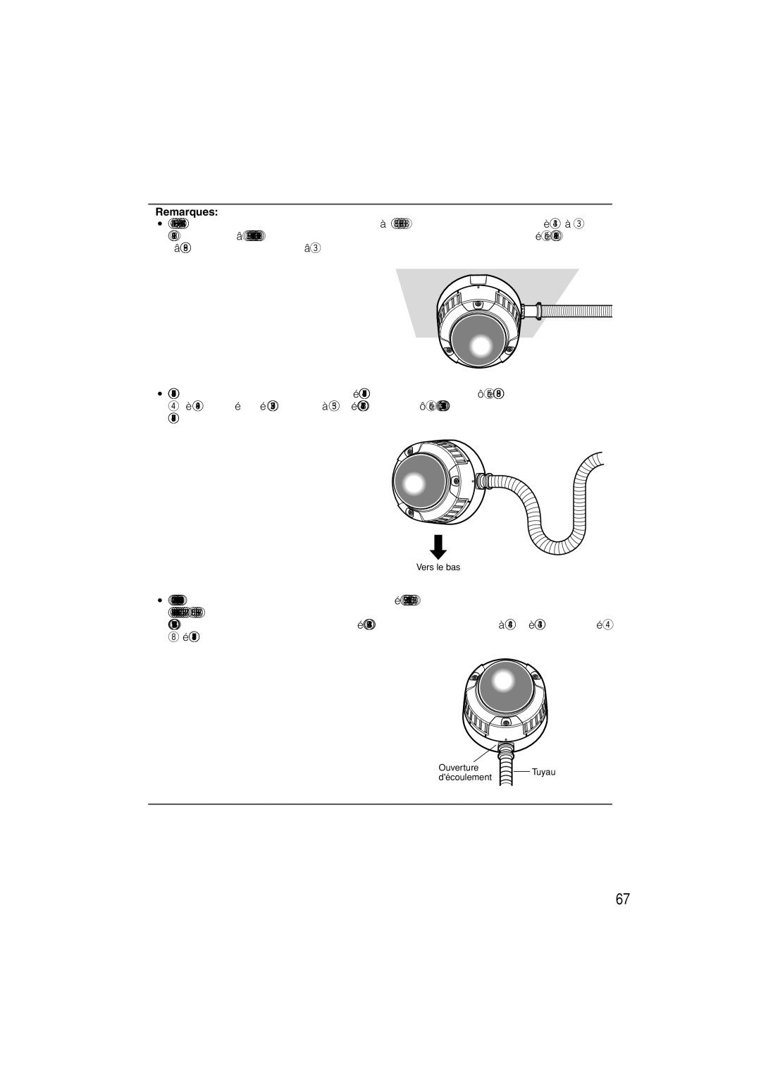 Panasonic WV-CW484 operating instructions Vers le bas 