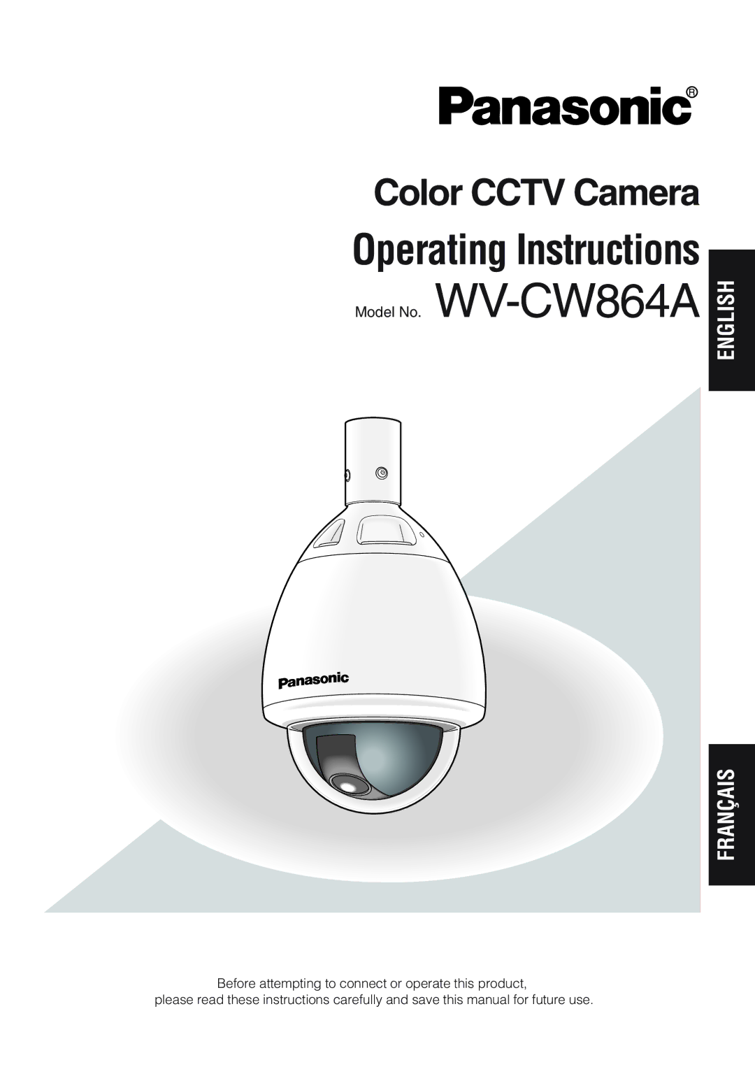 Panasonic WV-CW864A operating instructions Color Cctv Camera 