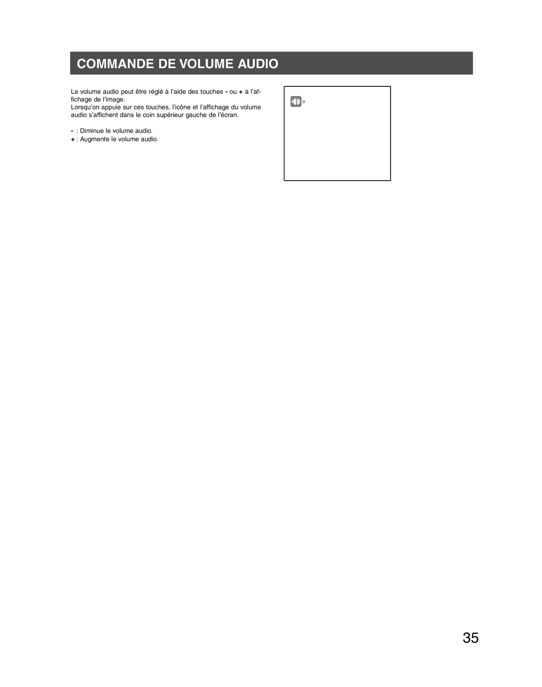 Panasonic WV-LC1710 operating instructions Commande DE Volume Audio 