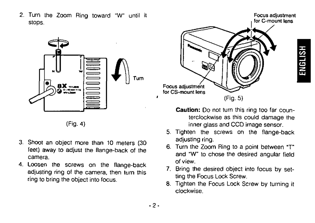 Panasonic WV-LZ62/8 manual 