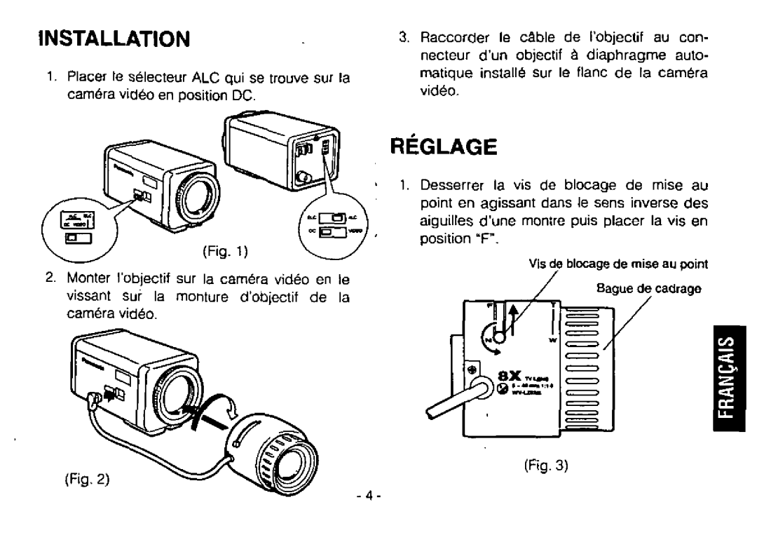 Panasonic WV-LZ62/8 manual 