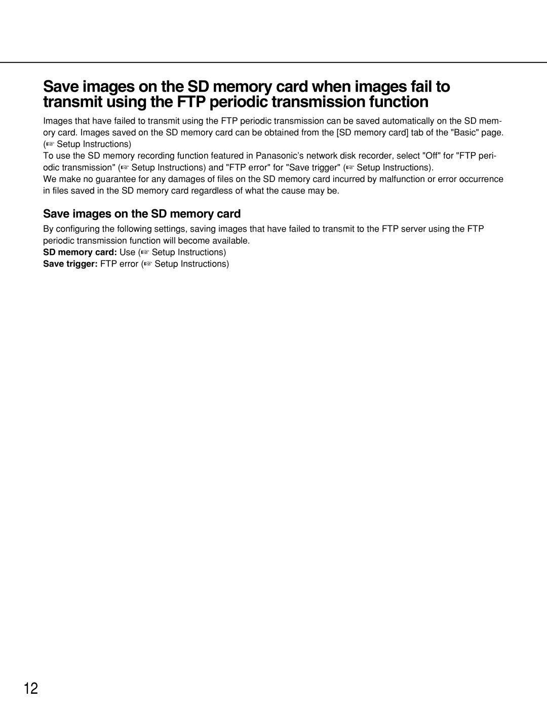 Panasonic WV-NF302 operating instructions Save images on the SD memory card 