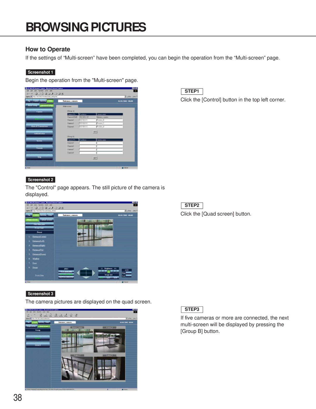 Panasonic WV-NM100 operating instructions How to Operate 