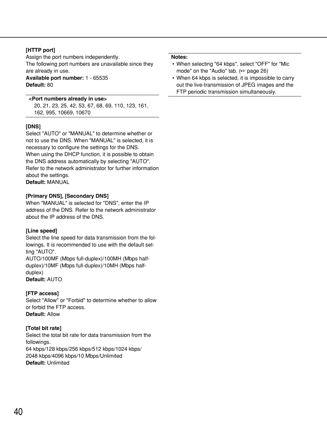 Panasonic WV-NP1000, WV-NP1004 manual Dns 