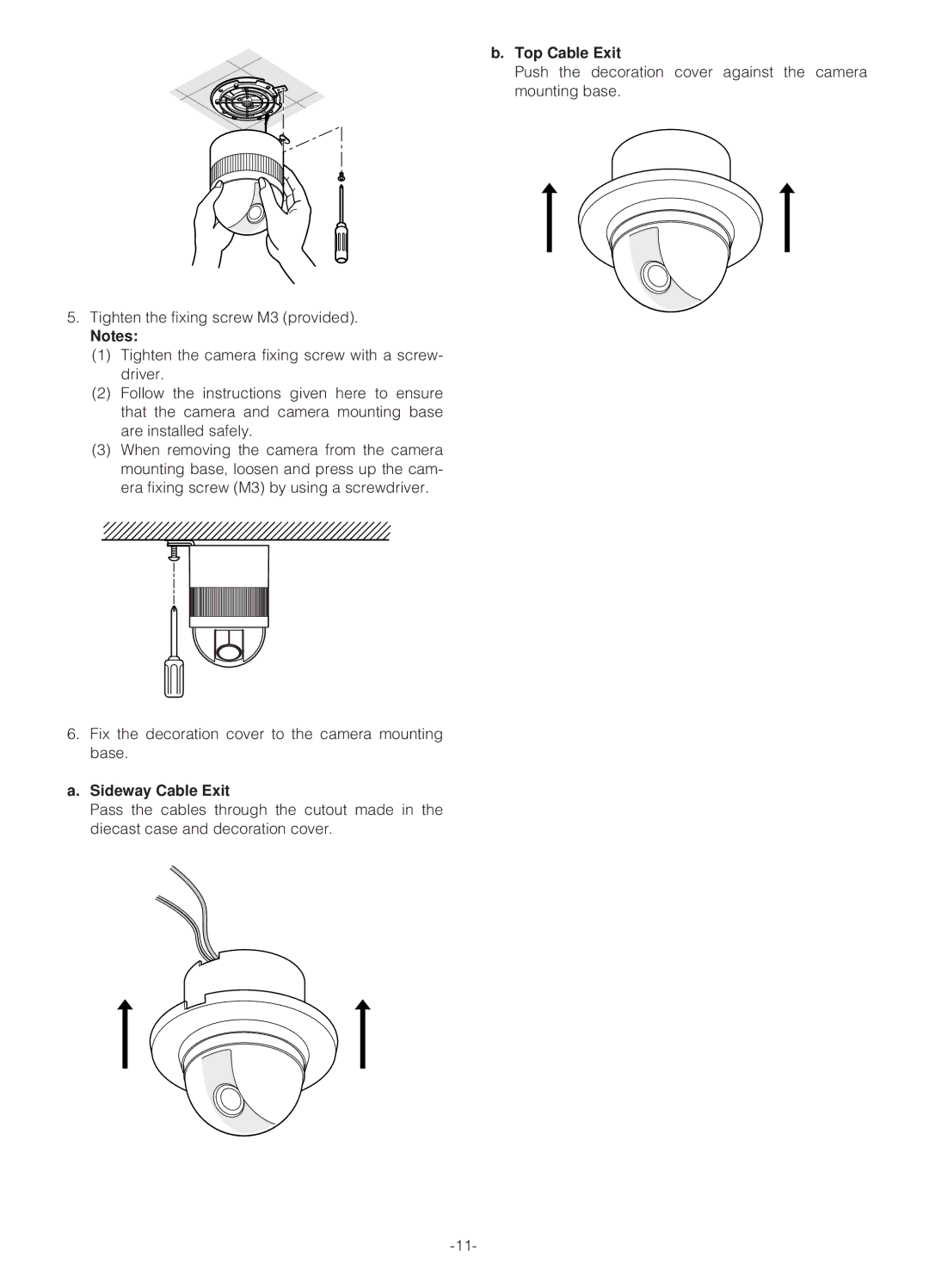 Panasonic WV-NS324 operating instructions Top Cable Exit 