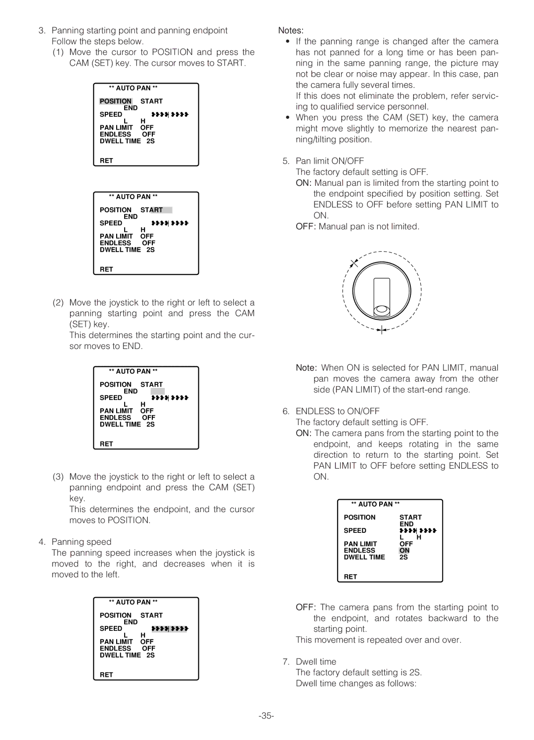 Panasonic WV-NS324 operating instructions Auto 