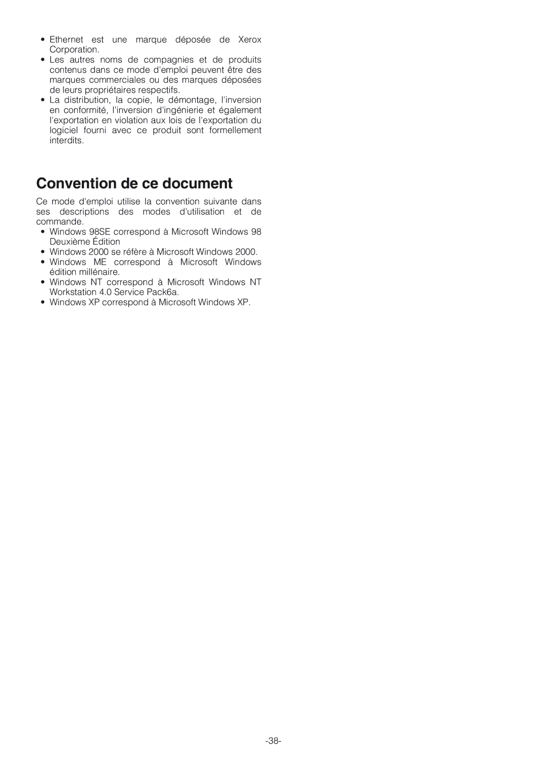 Panasonic WV-NW474S operating instructions Convention de ce document 