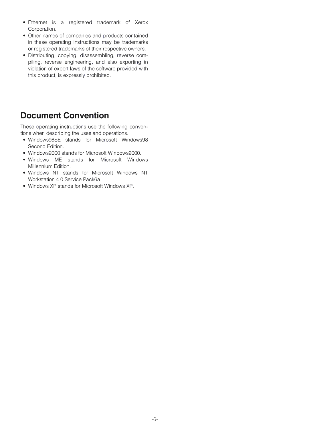 Panasonic WV-NW474S operating instructions Document Convention 