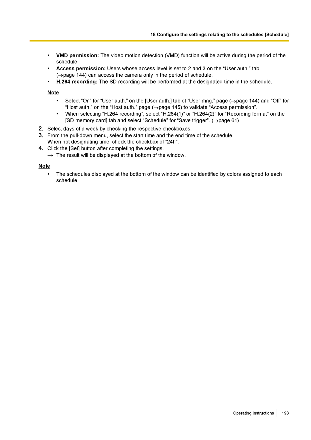 Panasonic WV-SF438E operating instructions Operating Instructions 193 